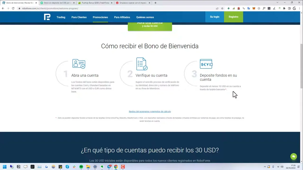 bono sin depósito en el móvil